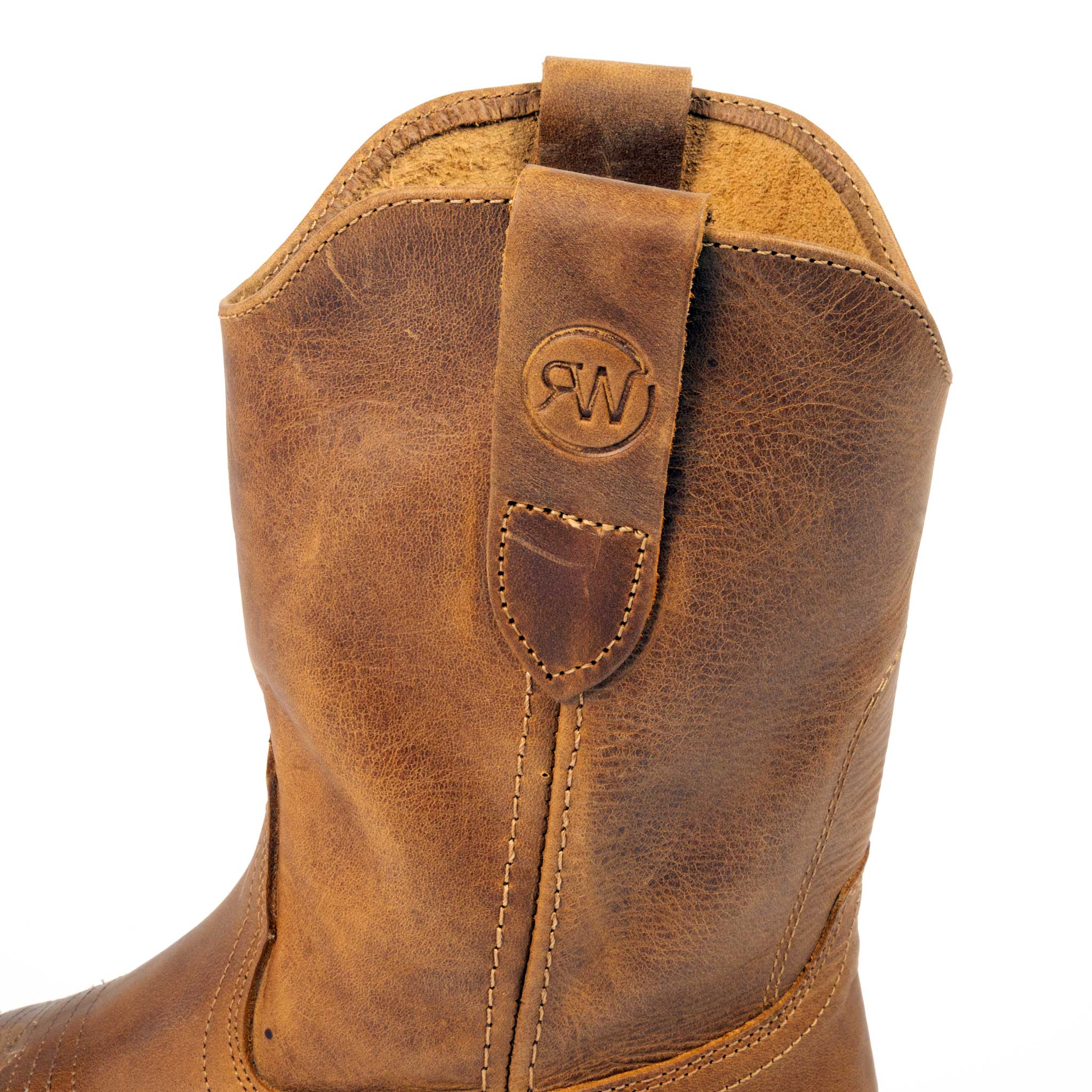 R. Watson Men's Tan Renegade Cowhide Square Toe Boots - Image 3