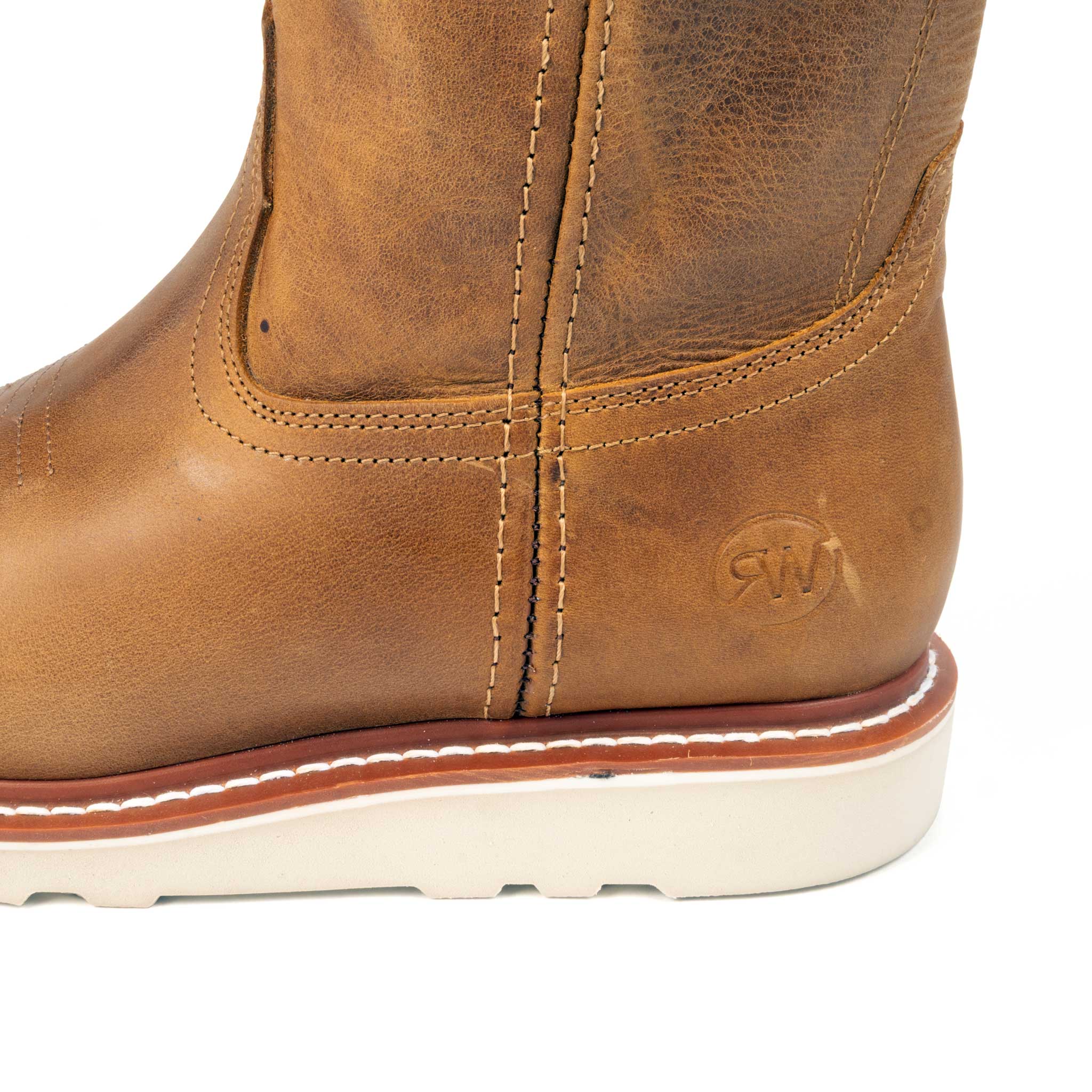 R. Watson Men's Tan Renegade Cowhide Square Toe Boots - Image 4