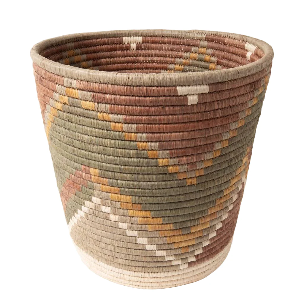 Wide Zig Zag Bucket Basket