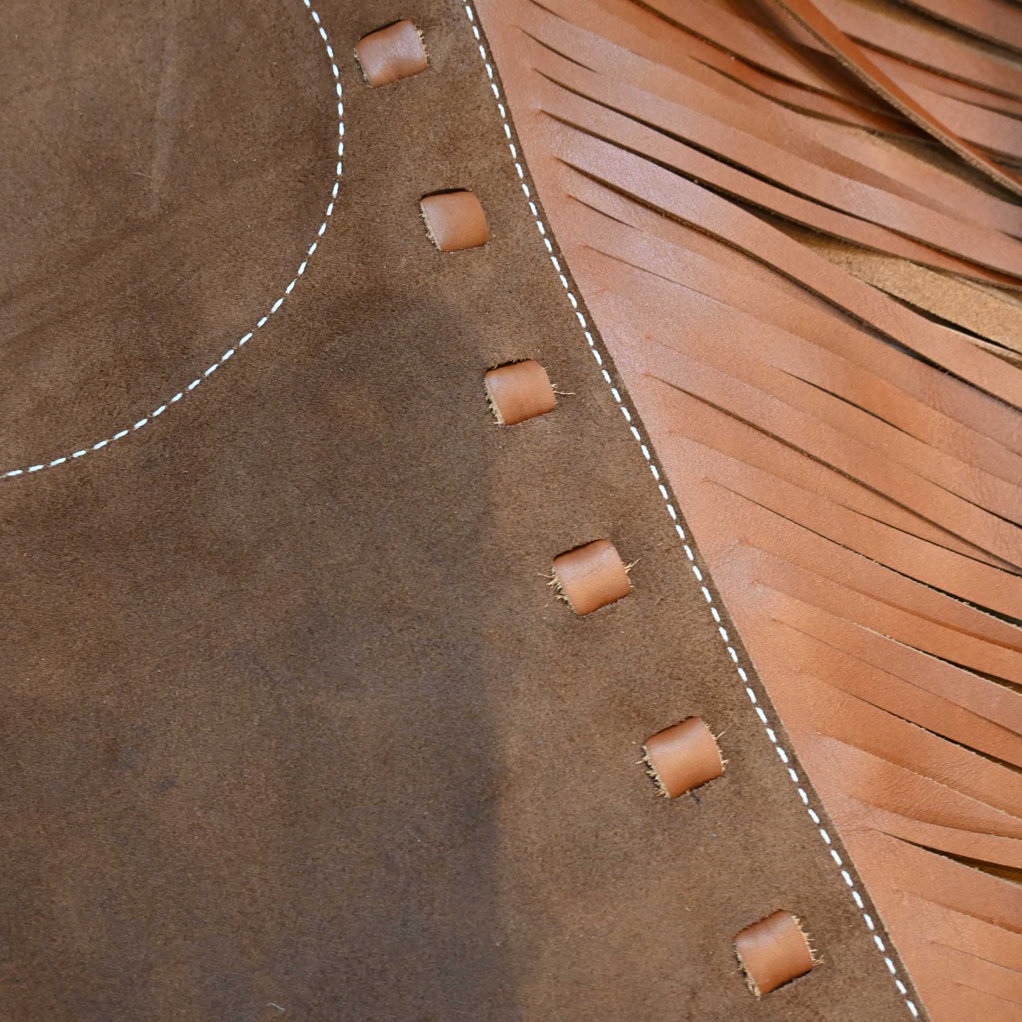 WLC Brown Stepthrough Chaps with 1/2 Zips - Image 5