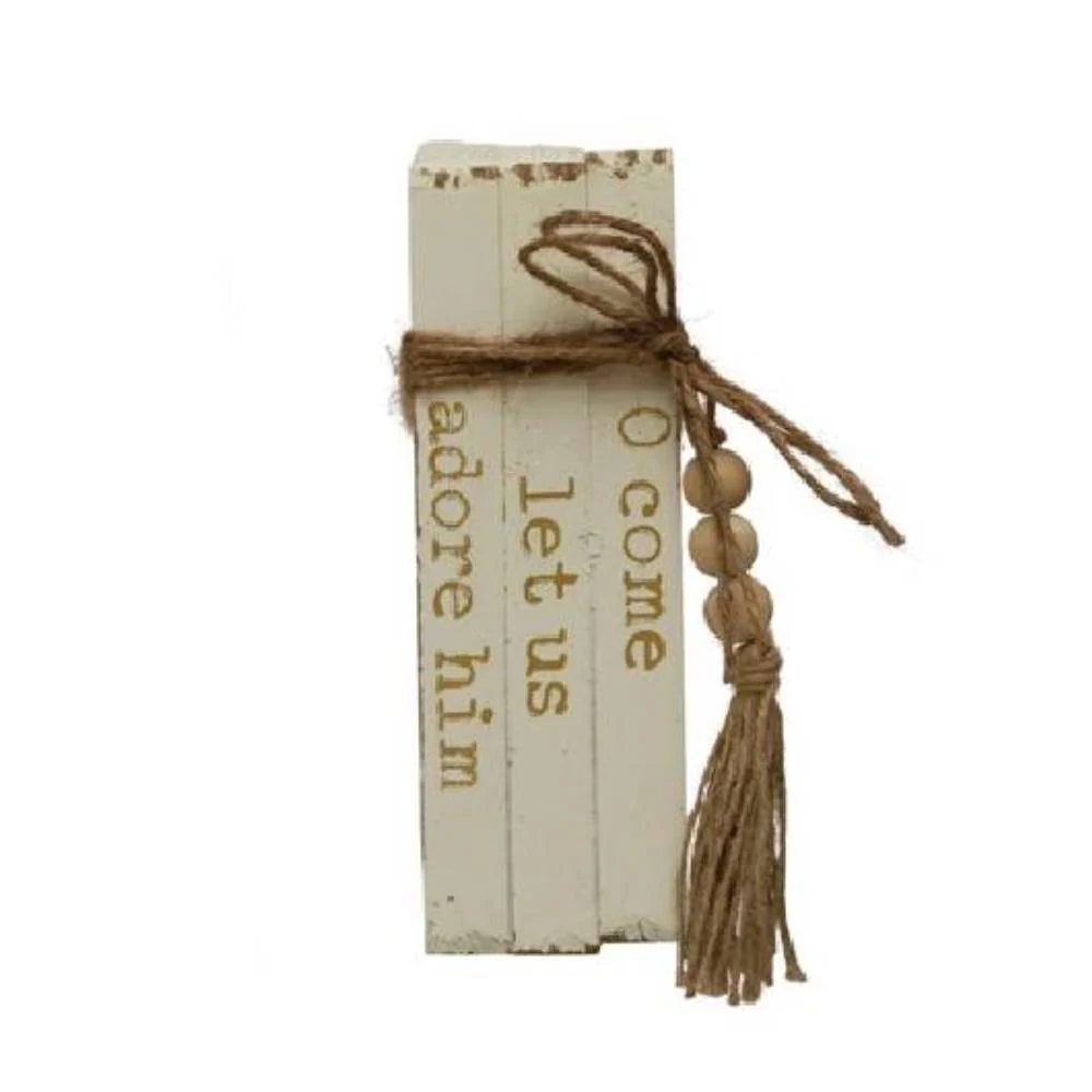 Faux Wood Block Books with Holiday Sayings- FINAL SALE - Image 10