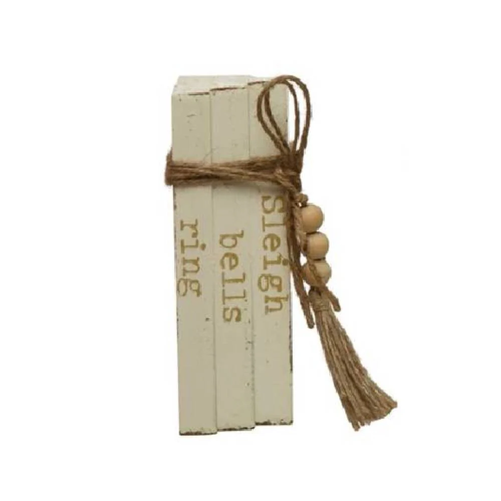 Faux Wood Block Books with Holiday Sayings- FINAL SALE - Image 5