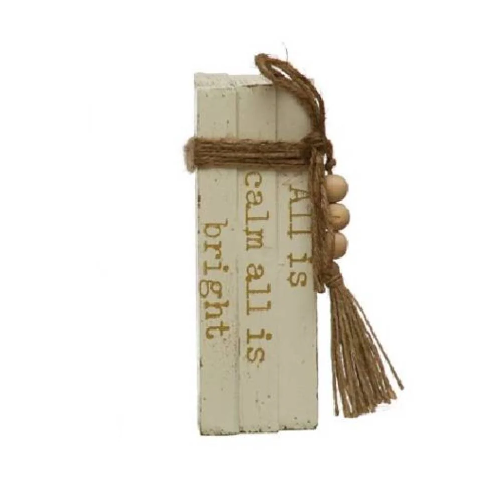 Faux Wood Block Books with Holiday Sayings- FINAL SALE - Image 8