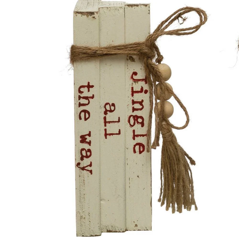 Faux Wood Block Books with Holiday Saying - FINAL SALE - Image 10