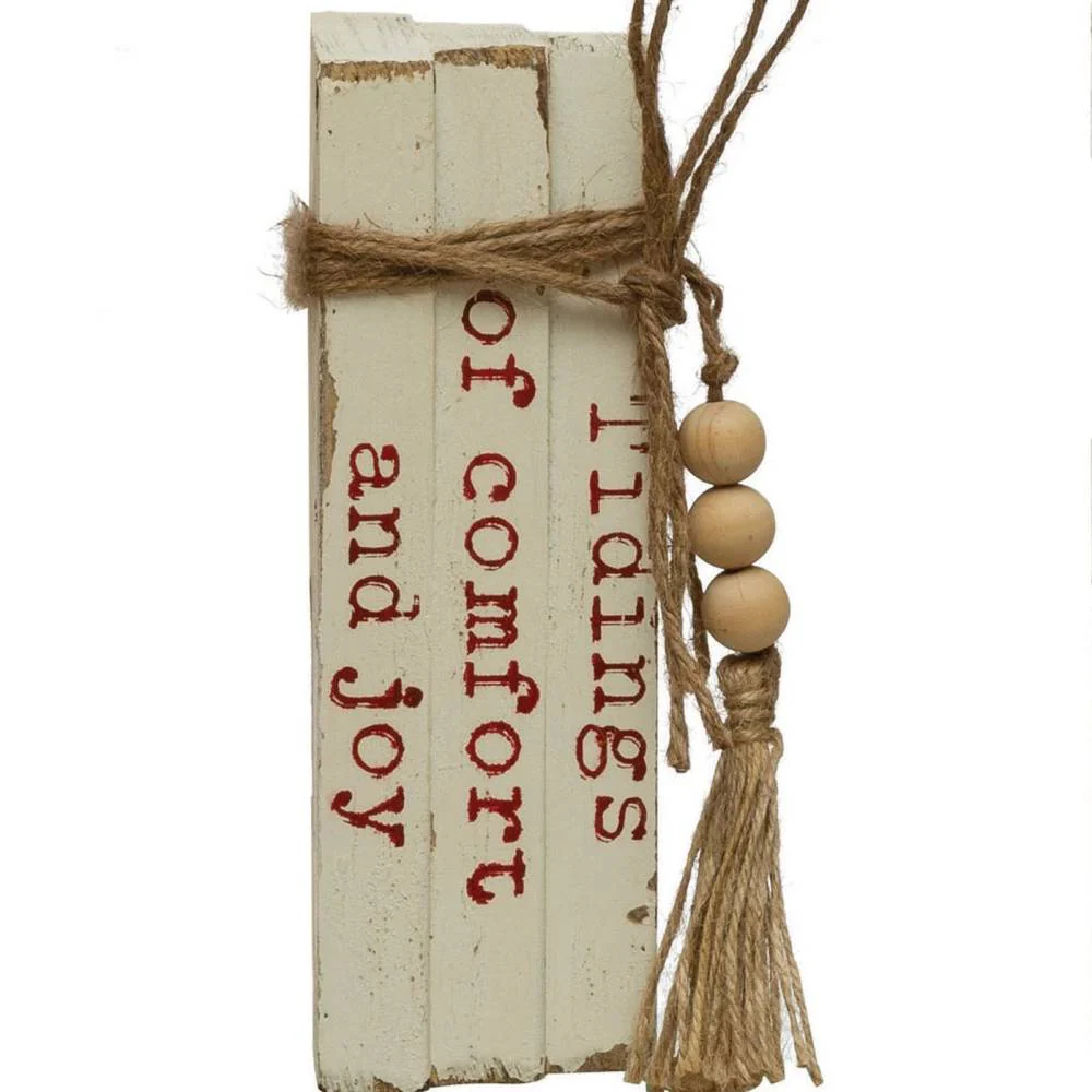 Faux Wood Block Books with Holiday Saying - FINAL SALE - Image 6