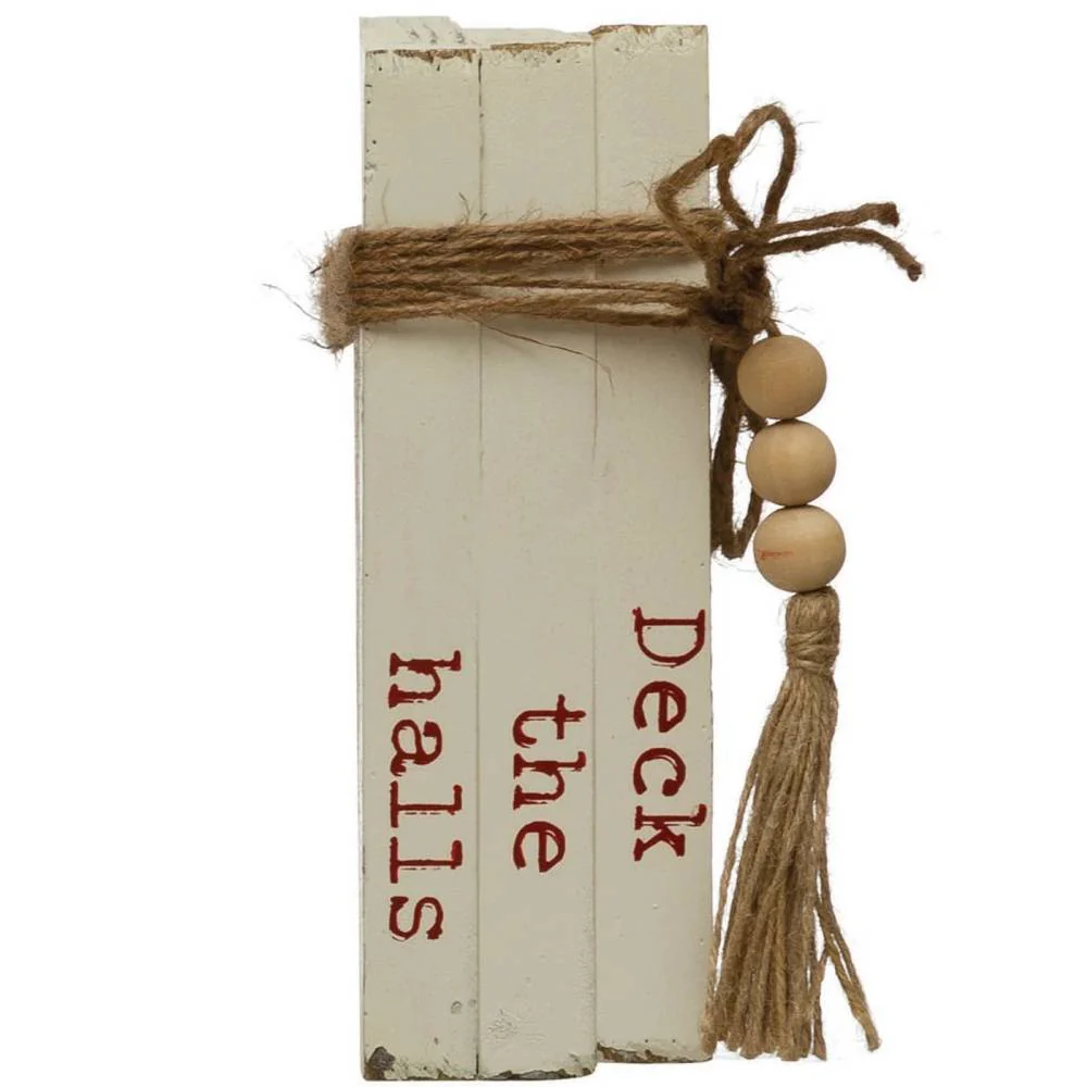 Faux Wood Block Books with Holiday Saying - FINAL SALE - Image 8