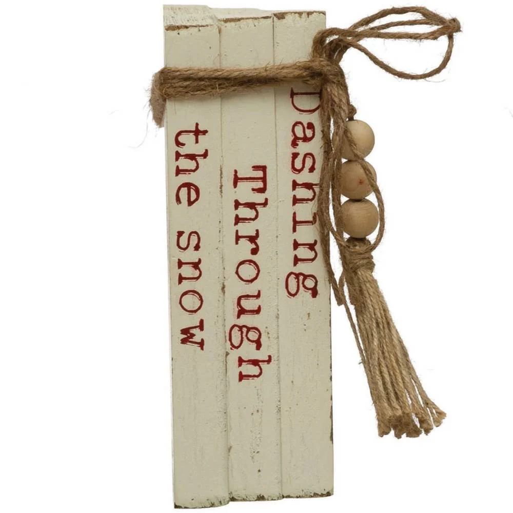 Faux Wood Block Books with Holiday Saying - FINAL SALE - Image 9