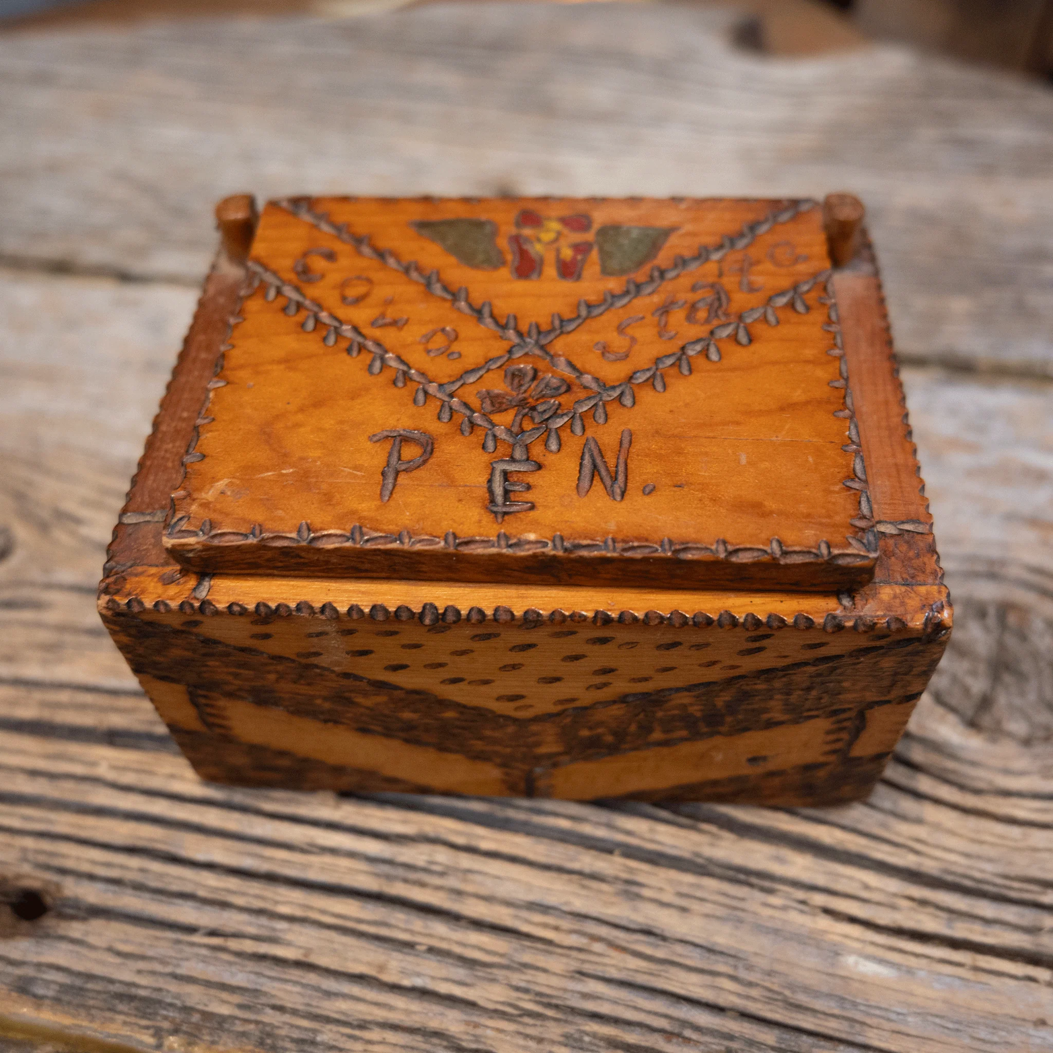 Very Old Wooden Colorado Prisoner Box