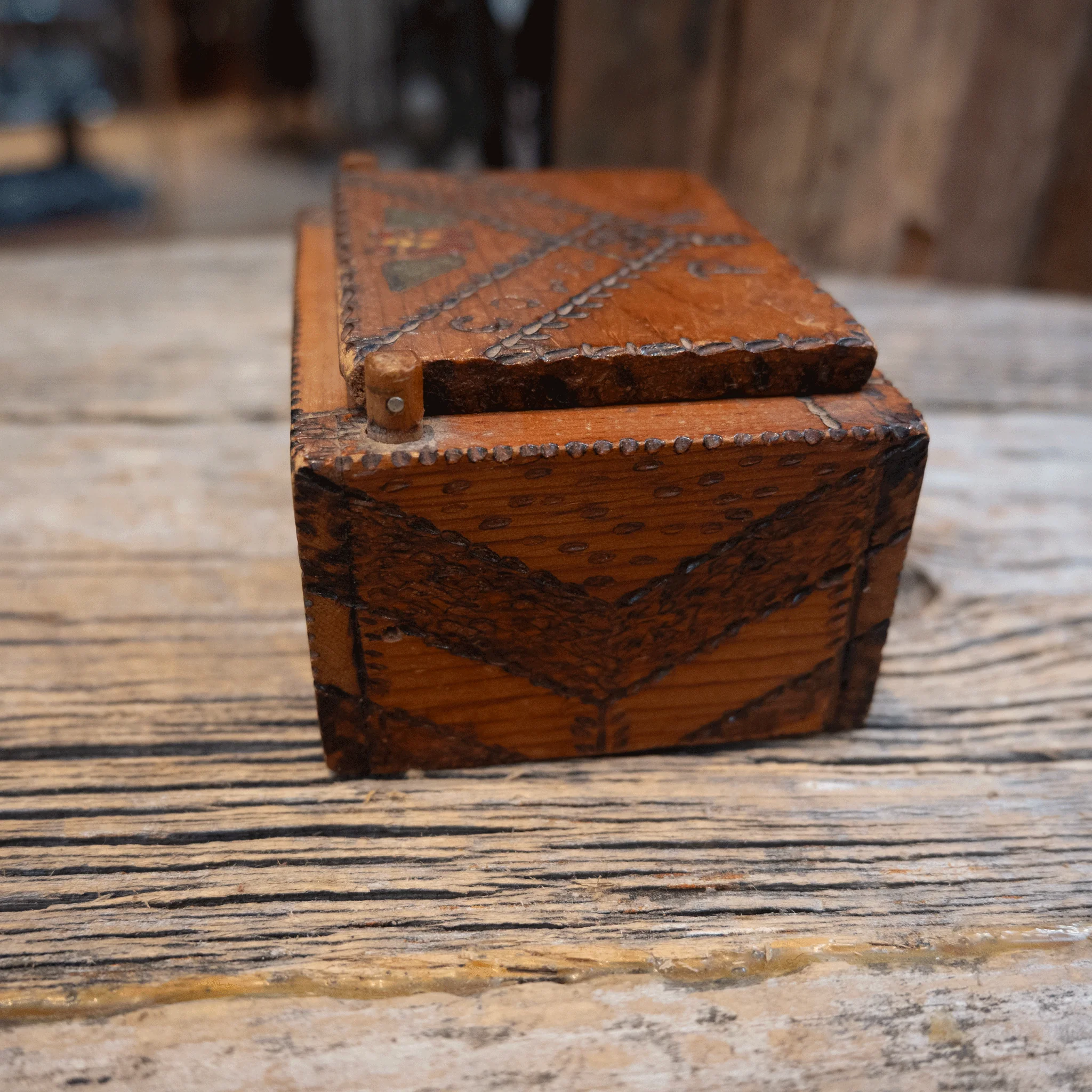 Very Old Wooden Colorado Prisoner Box - Image 2