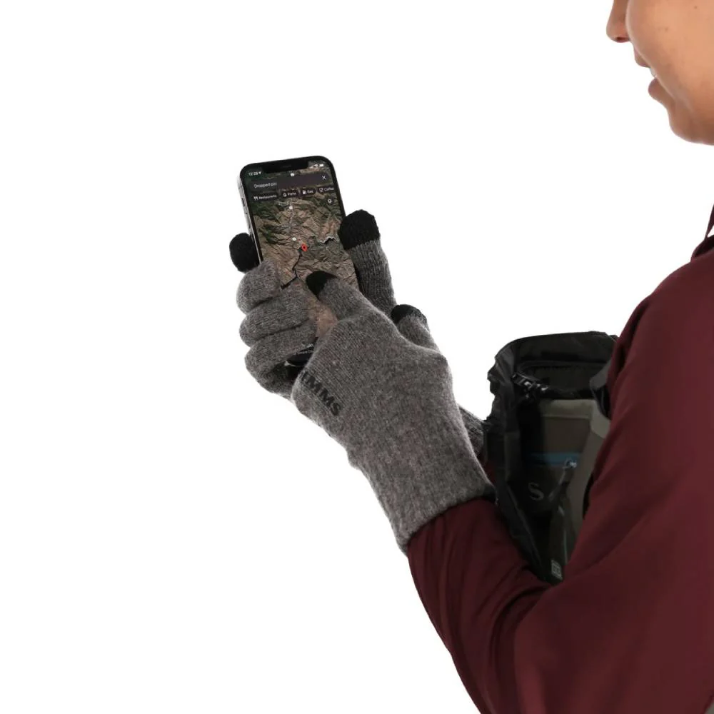 Simms Wool Full Finger Gloves - Image 2