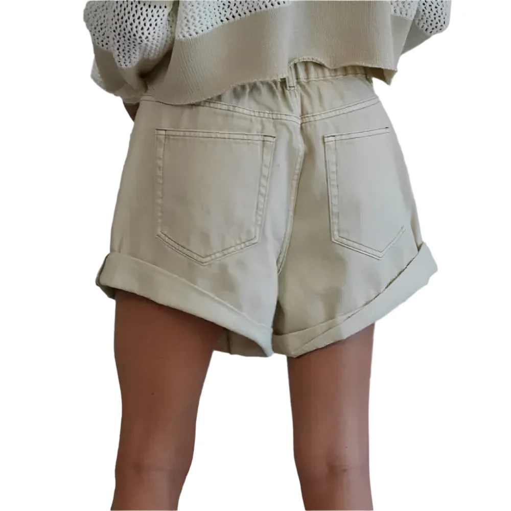 Woven Cotton Denim Shorts - FINAL SALE - Image 2