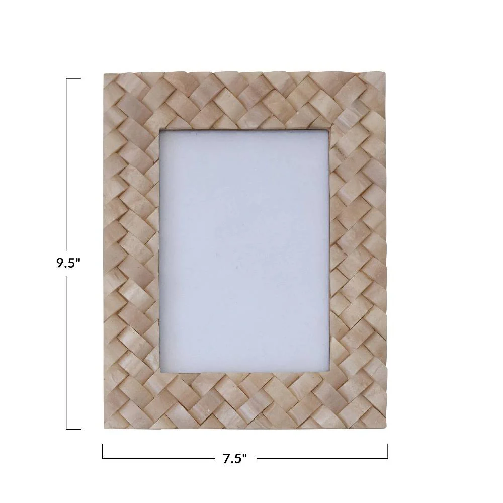 Woven Resin Ivory Photo Frame - 5"x7" - Image 3