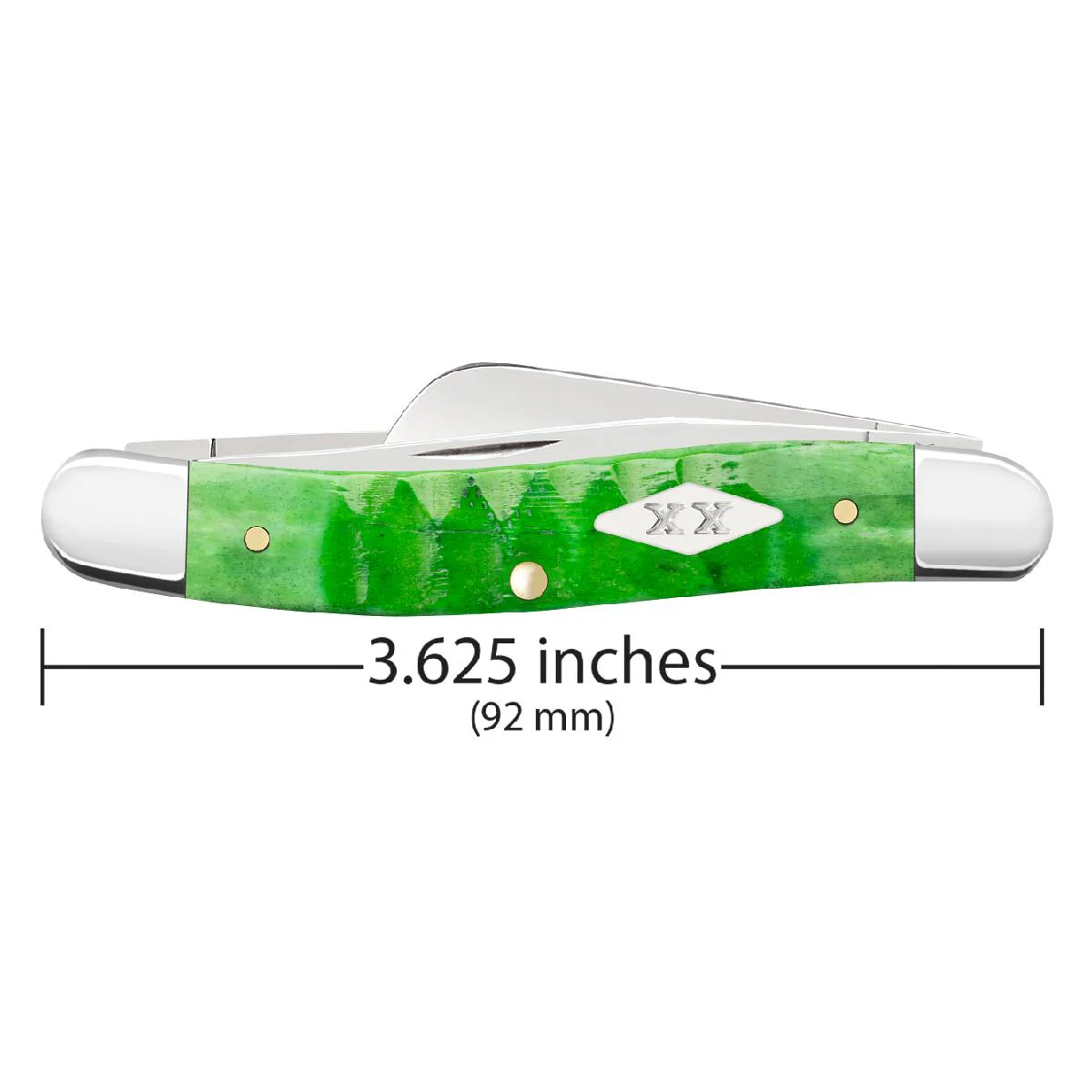 Case Bright Green Bone - Gator Jig Medium Stockman - Image 2