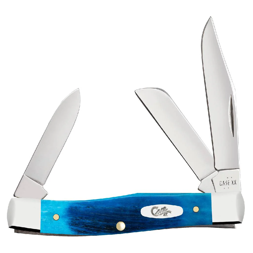 Case Caribbean Blue Bone - Sawcut Jig Medium Stockman