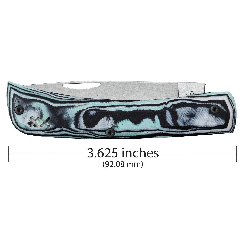 Case Crossroads Seafoam Green Burl G-10 Sod Buster® Jr w/Clip - Image 2