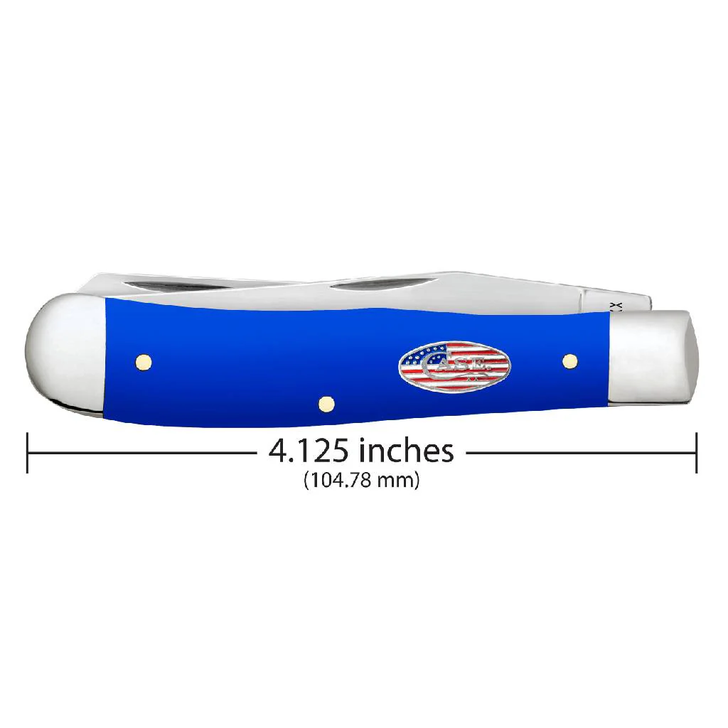 Case Trapper - Smooth Royal Blue Synthetic Knife - Image 2