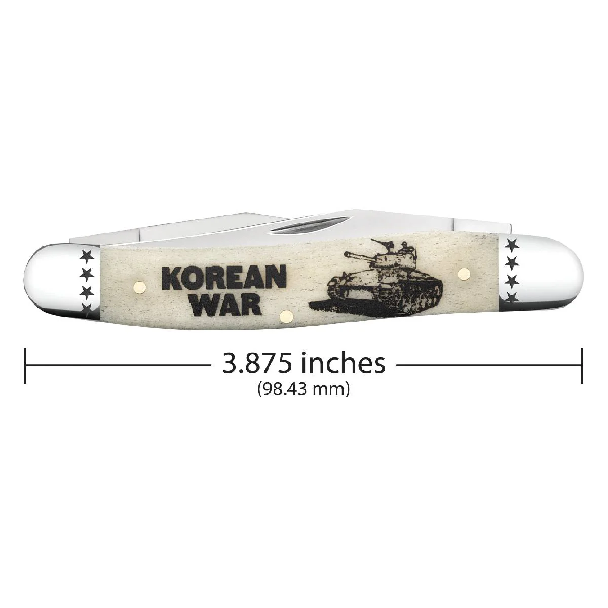 Case War Series Smooth Natural Bone Muskrat - Image 2