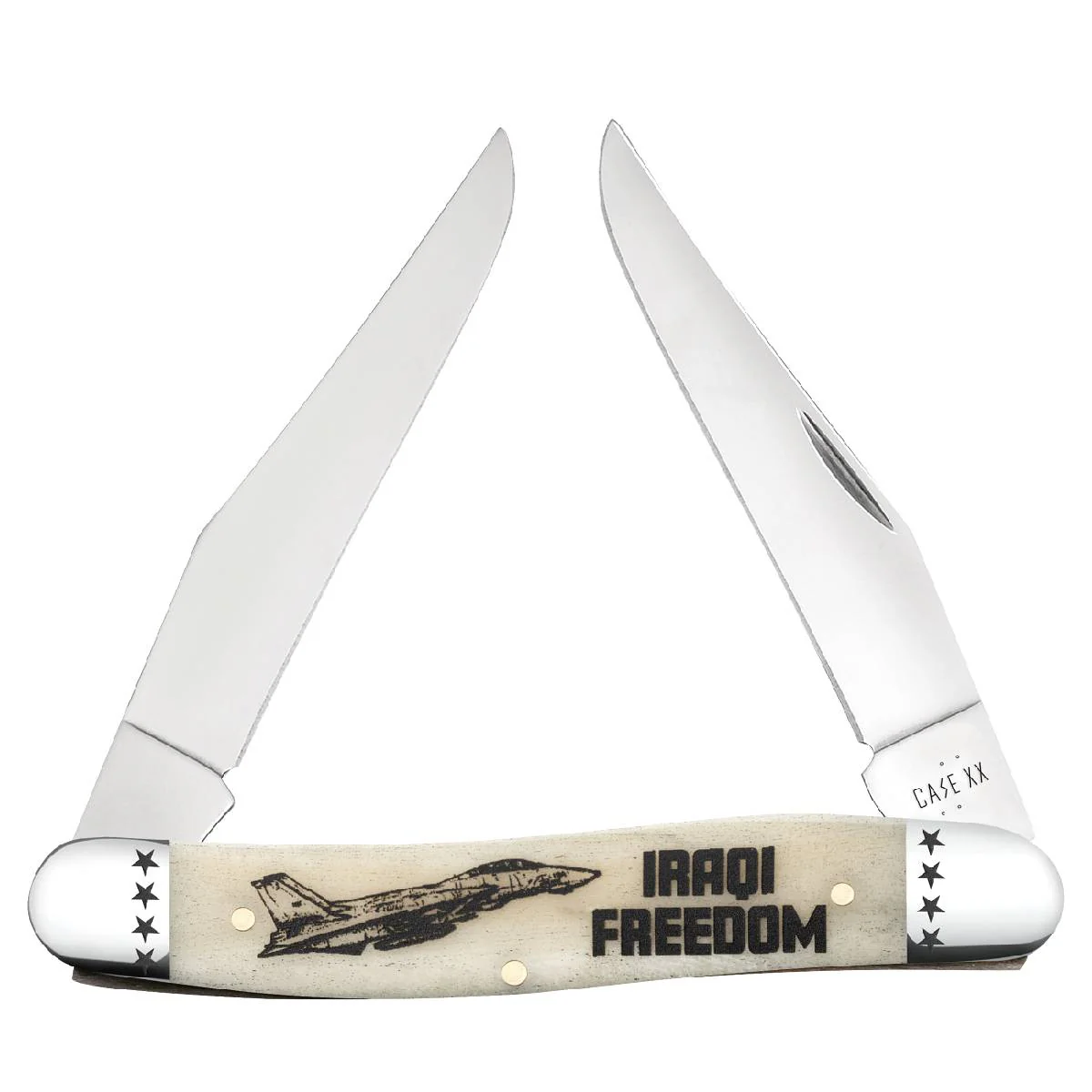 Case War Series Smooth Natural Bone Muskrat Iraqi Freedom