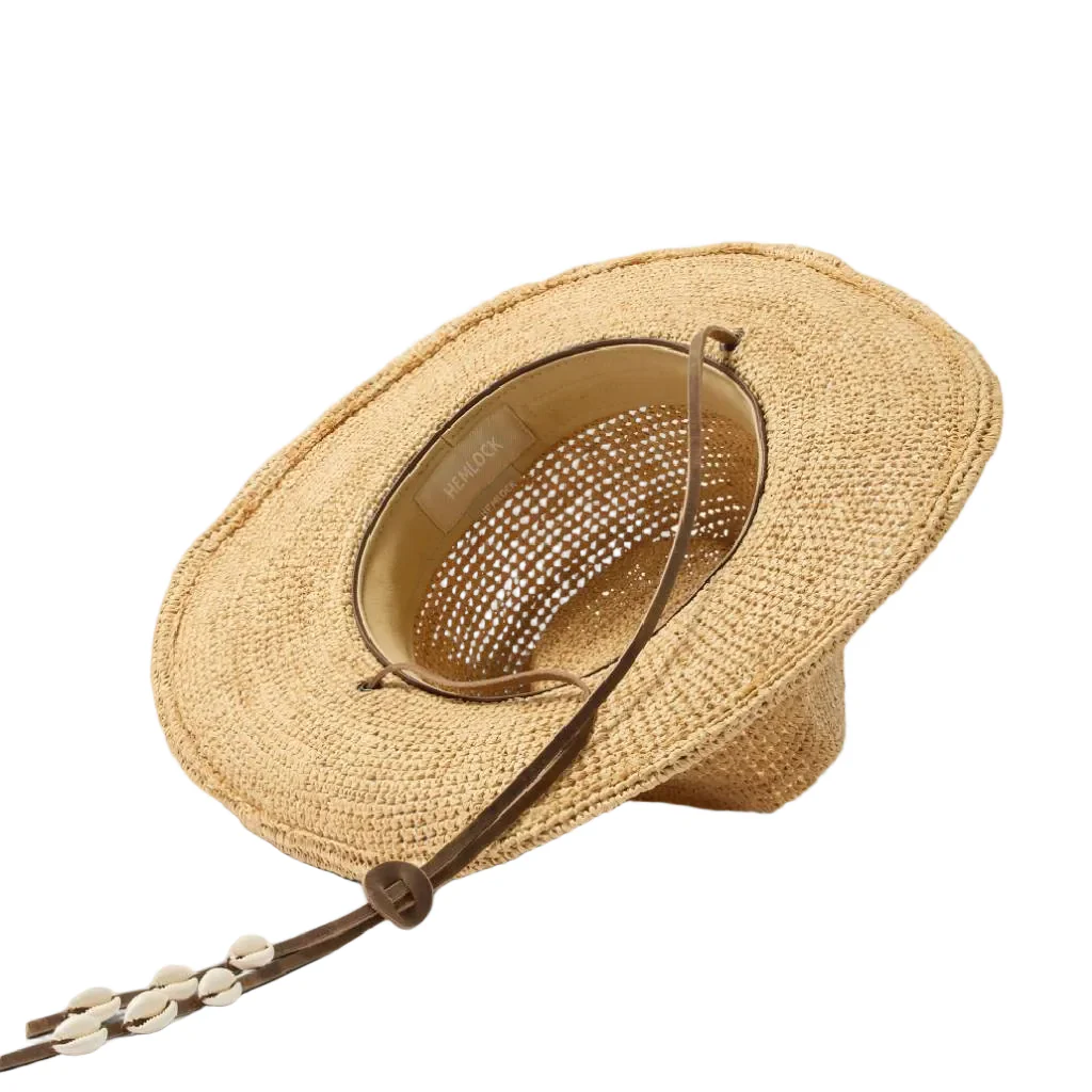 Hemlock Wynona Packable Raffia Cowboy Hat - Natural - Image 2