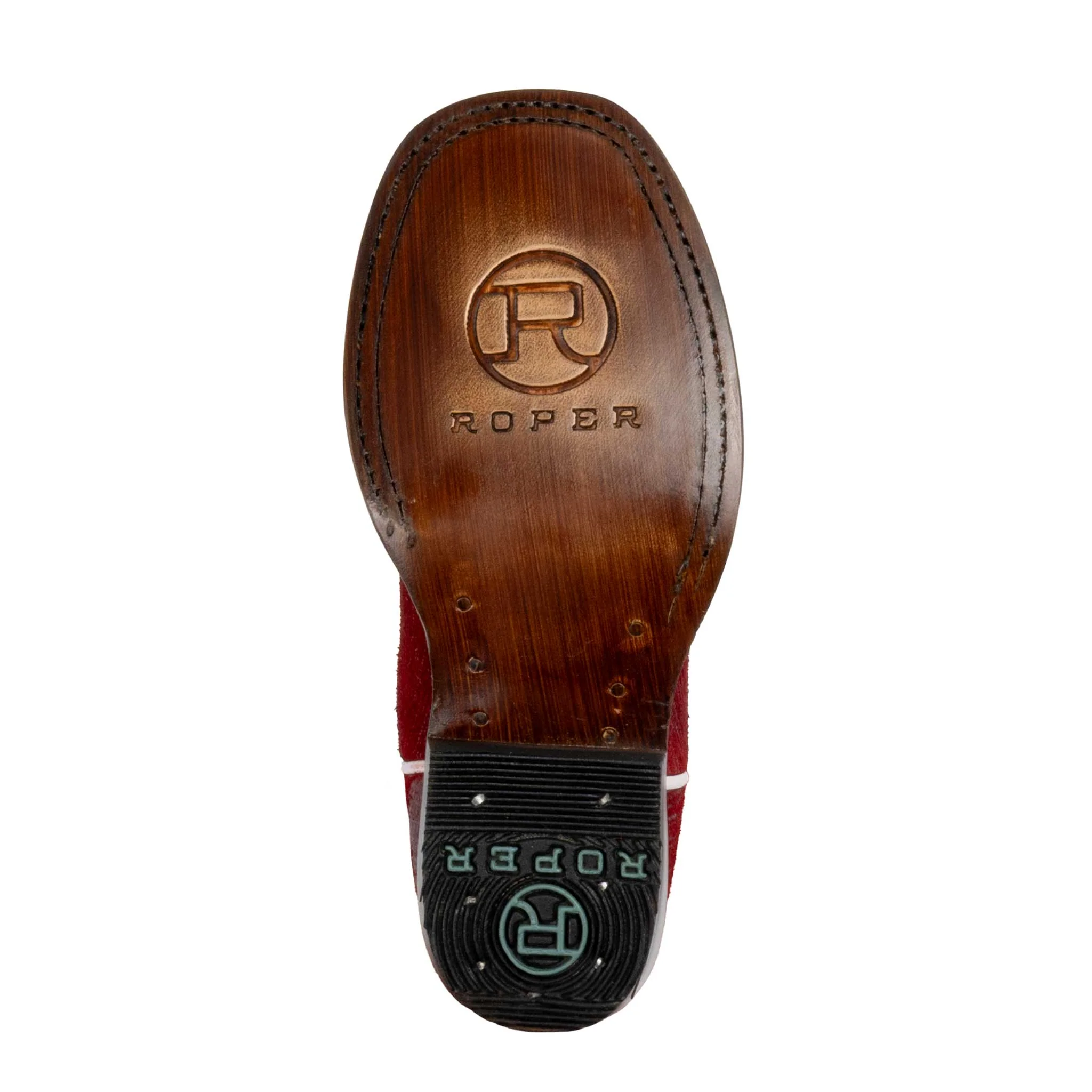 Roper Youth Big Red Suede Western Boot - FINAL SALE - Image 4