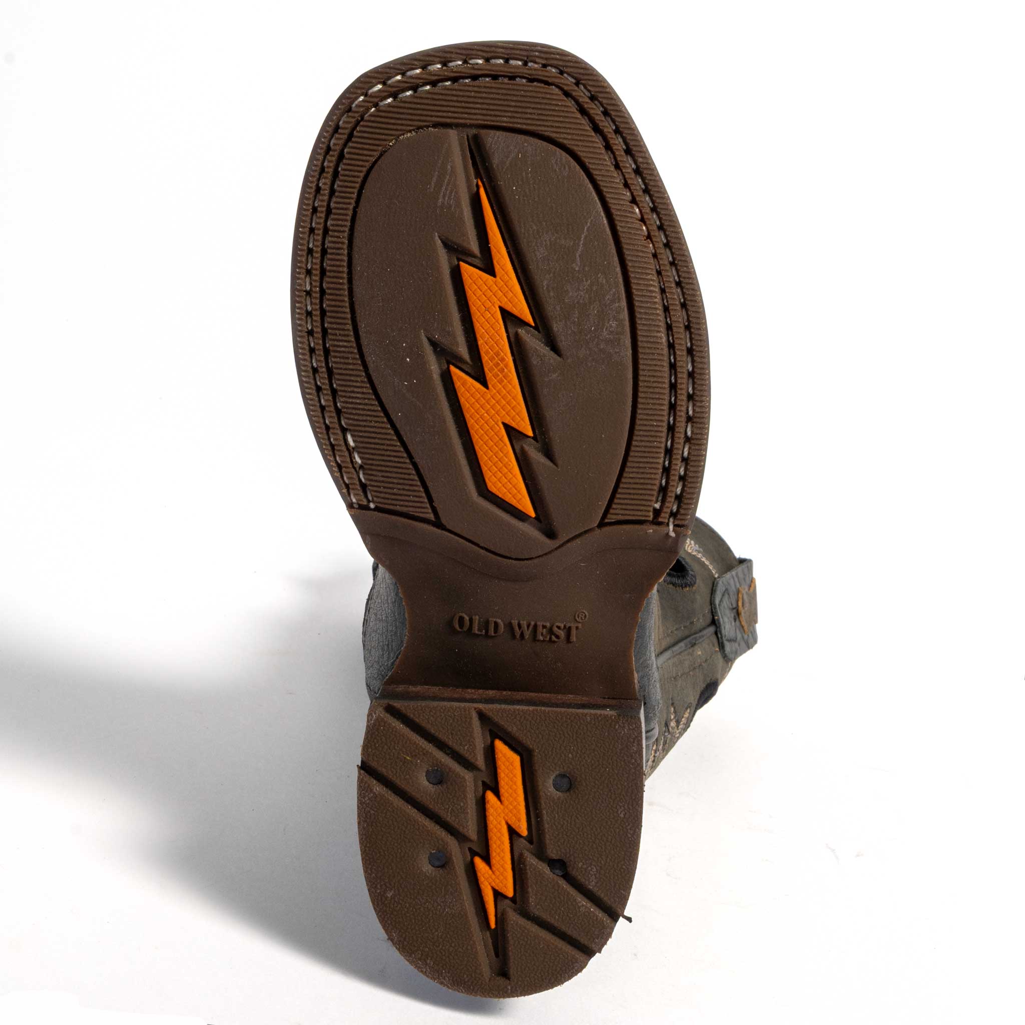 Old West Youth Black Leather Boot - Image 4