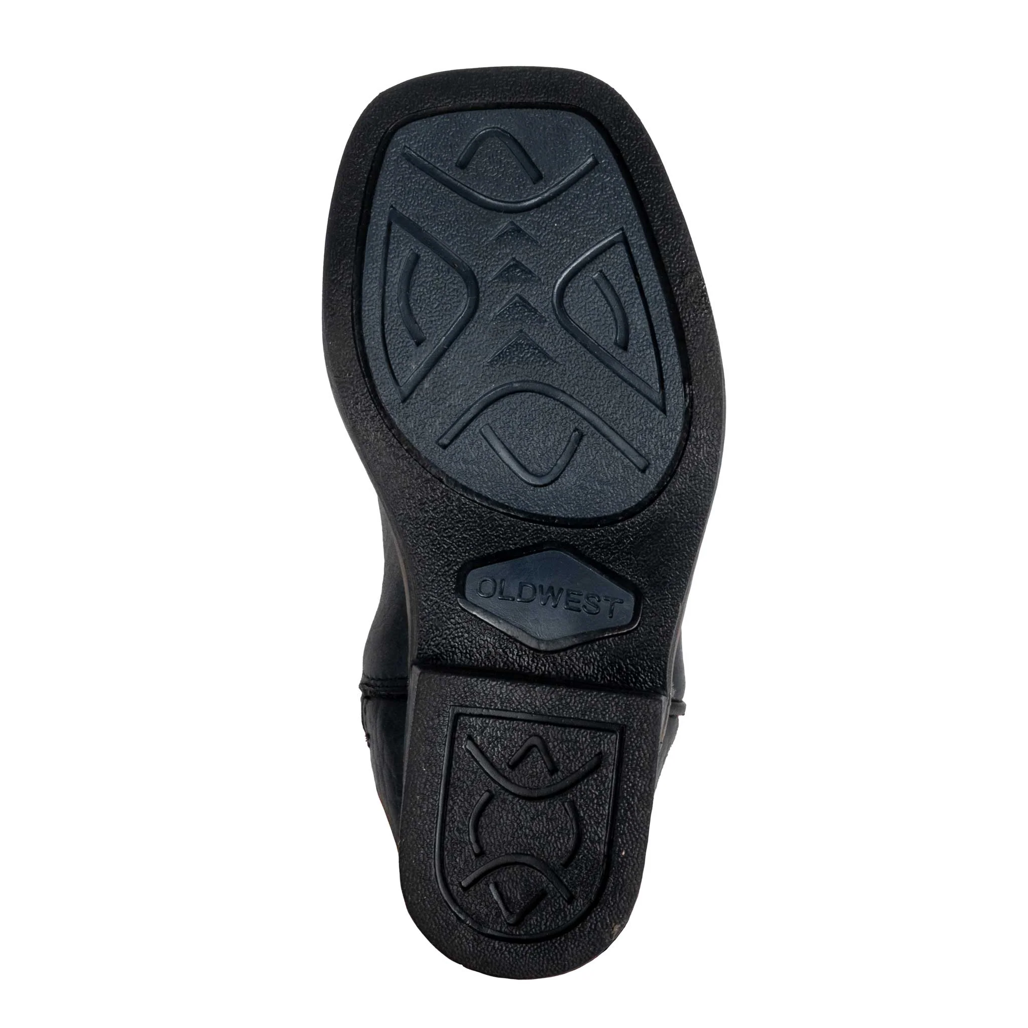 Old West Youth Black Leather Western Boot - Image 3