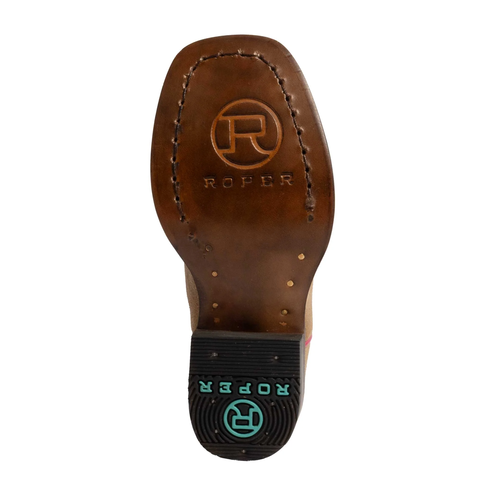 Roper Girl's Cutter Toe Pink Leather Brands Western Boot - FINAL SALE - Image 4