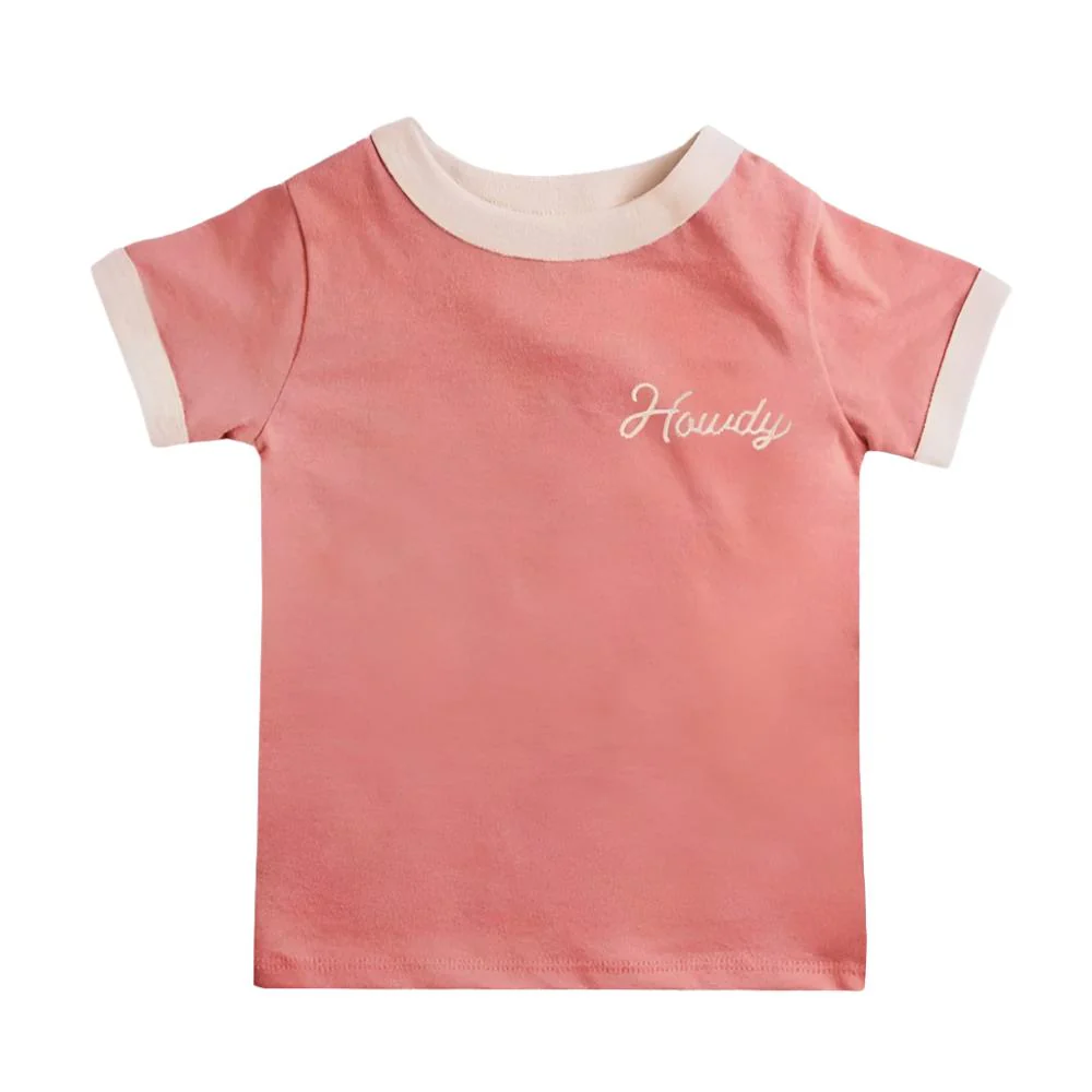 River Road Toddler "Howdy" Vintage Ringer Tee