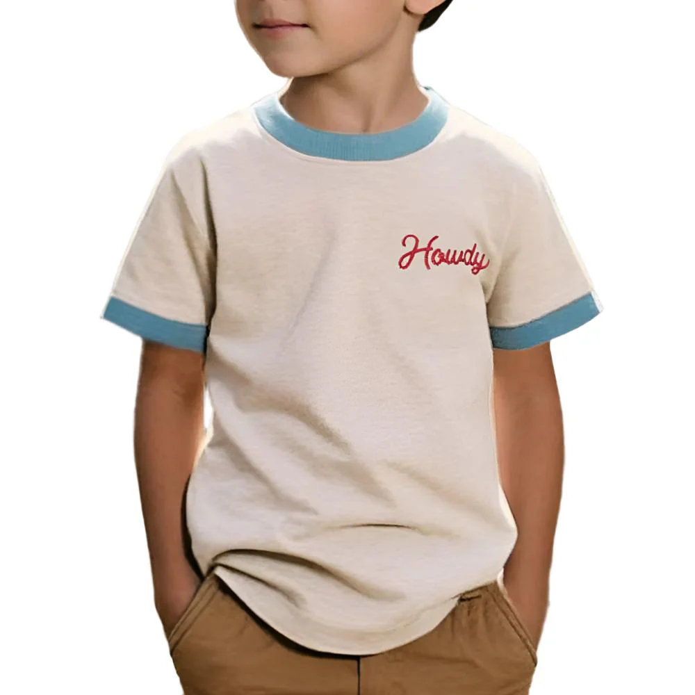 River Road Toddler "Howdy" Vintage Ringer Tee