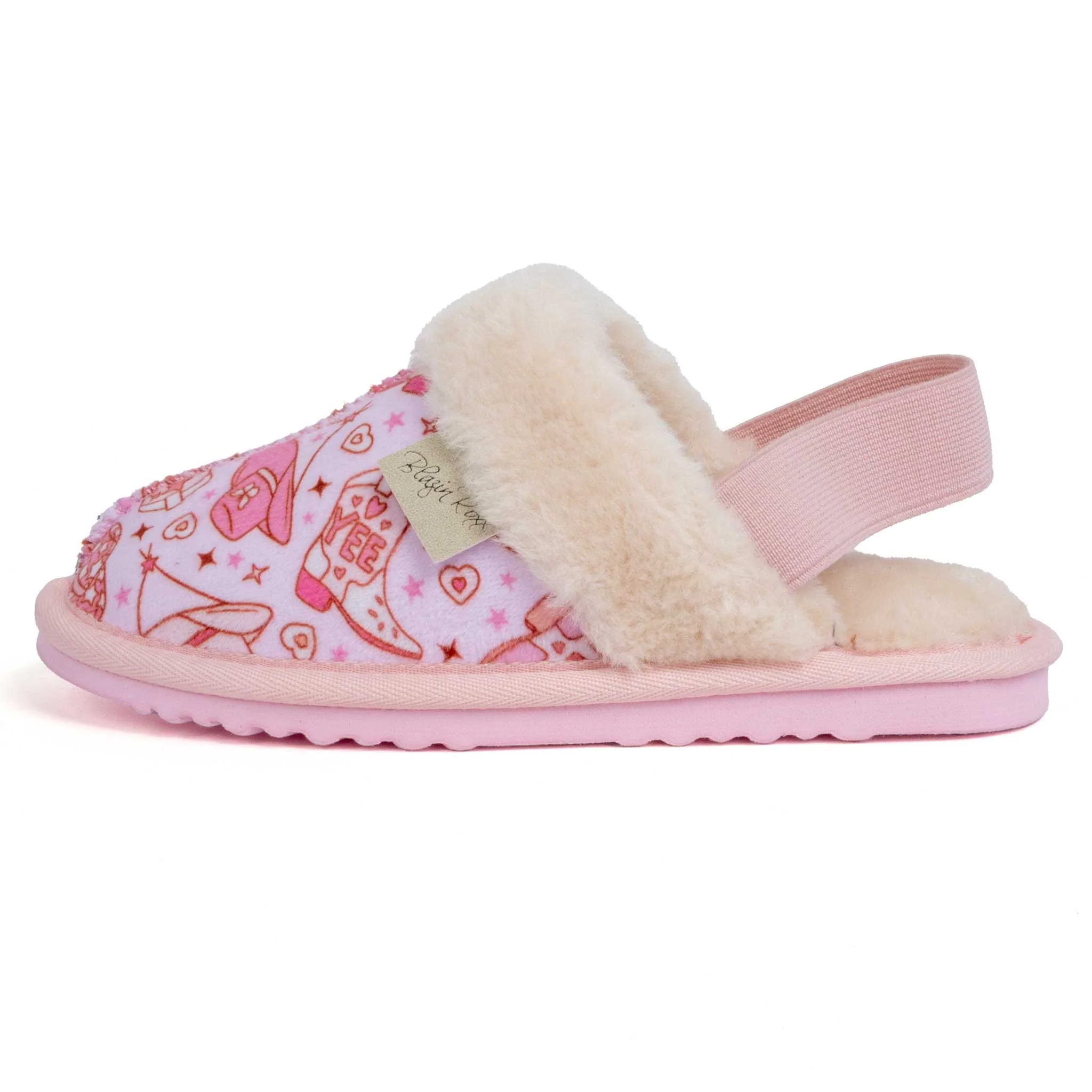 Youth Maddie Slide Western Print Slipper - Image 2