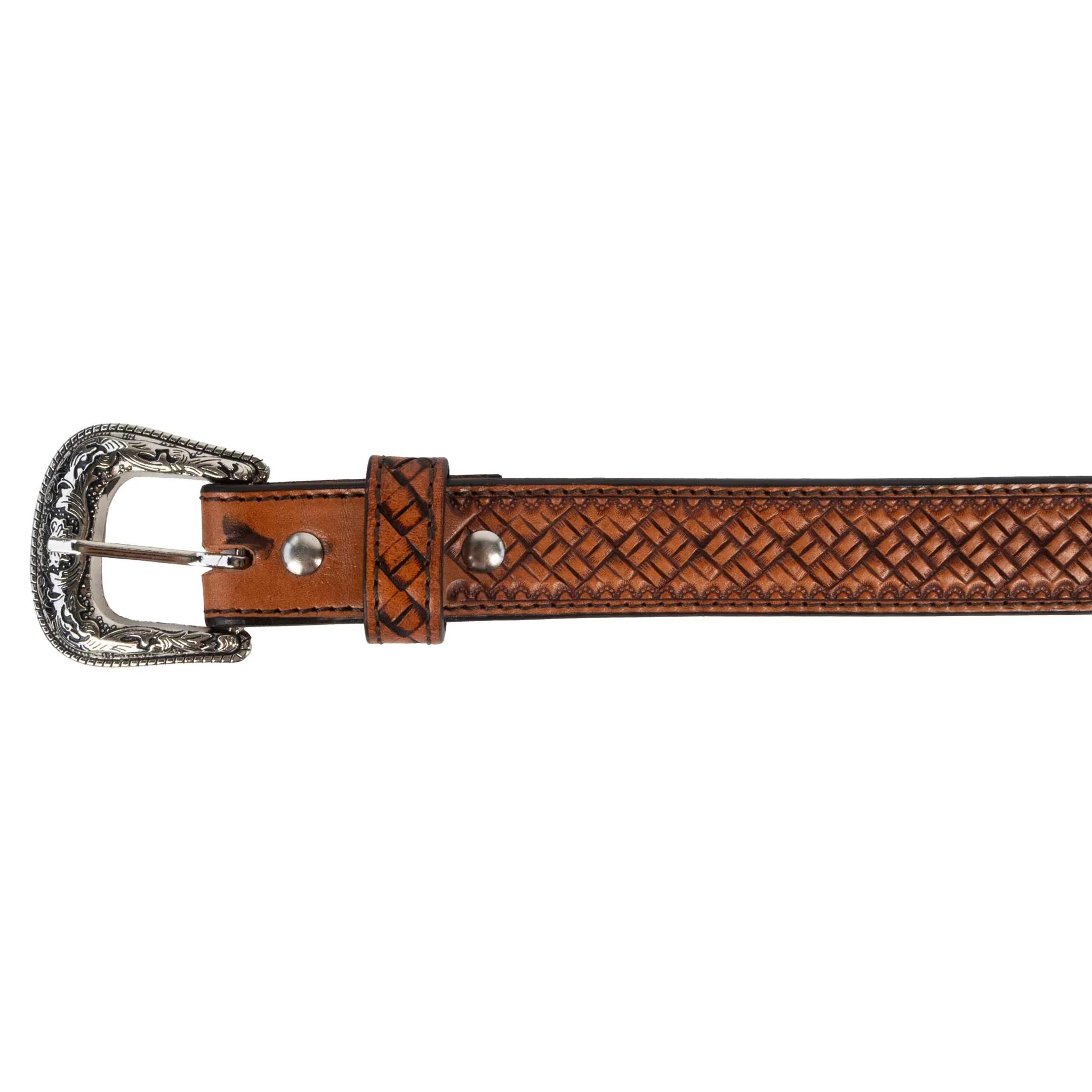 Beddo Mountain Kid's Natural Braided Basket Weave Belt - Image 2