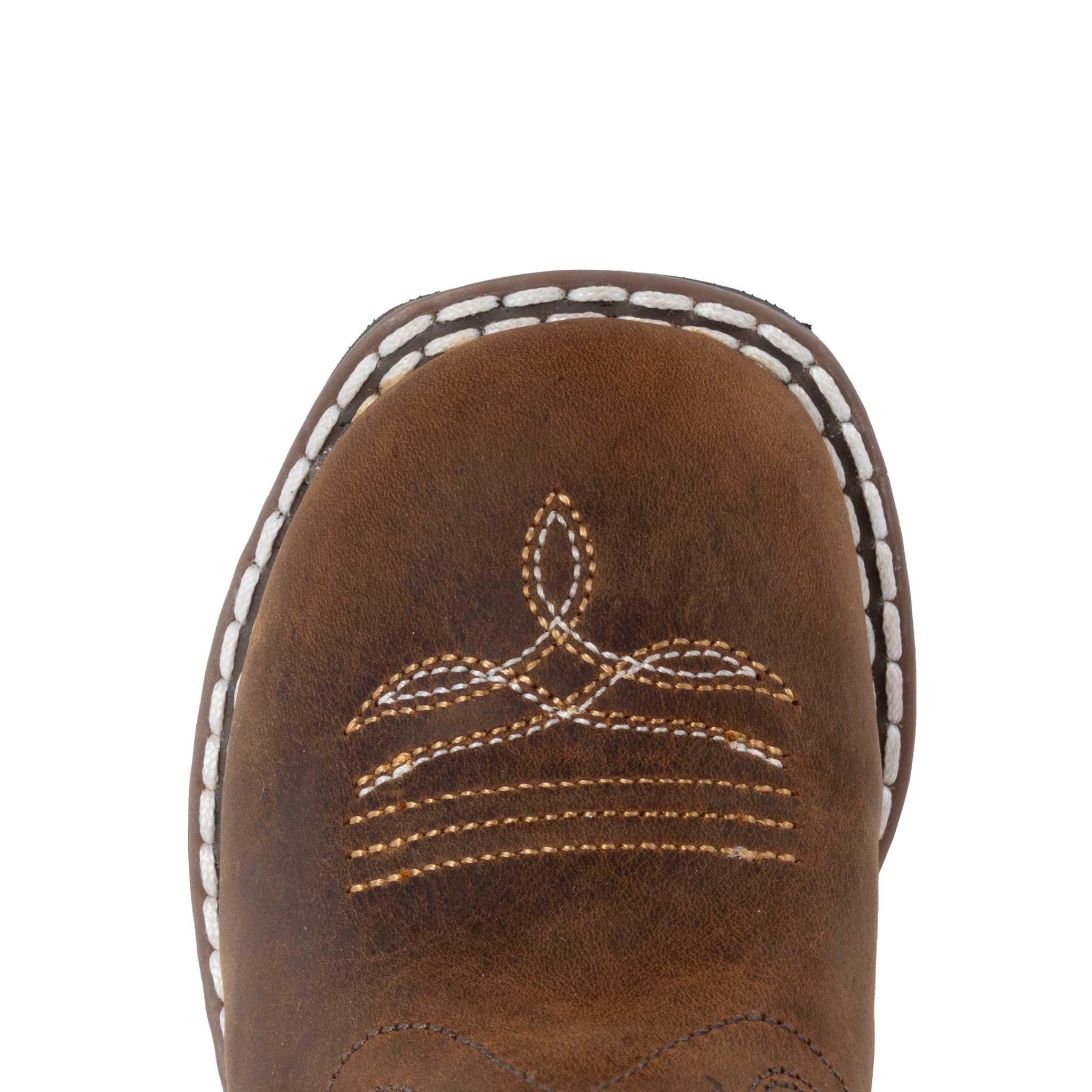 Old West Toddler Natural Green Leather Boot - Image 2