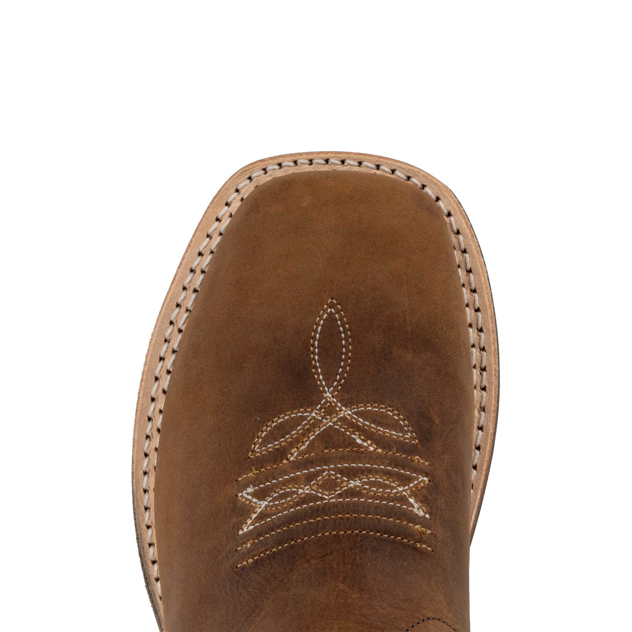 Old West Youth Natural Green Leather Boot - Image 2