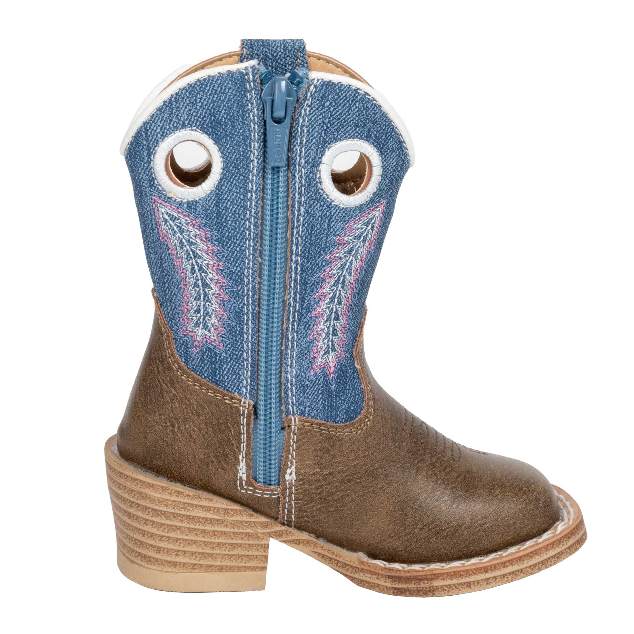 Roper Toddler Girl's Willow Brown Western Boot - Image 2