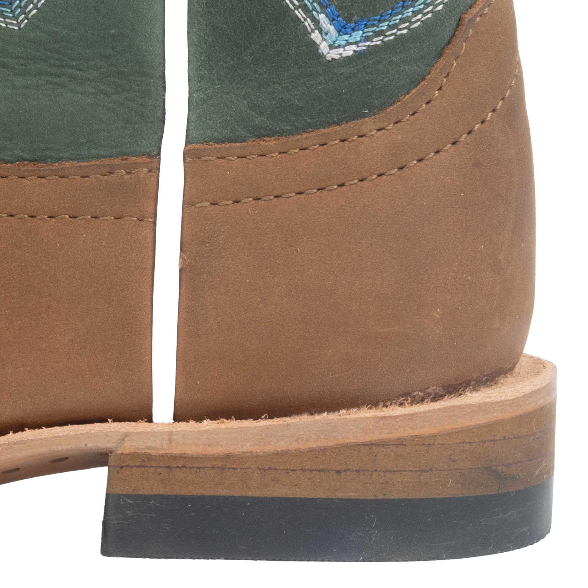 Horse Power Boy's Tan/Green Western Boot - Image 3
