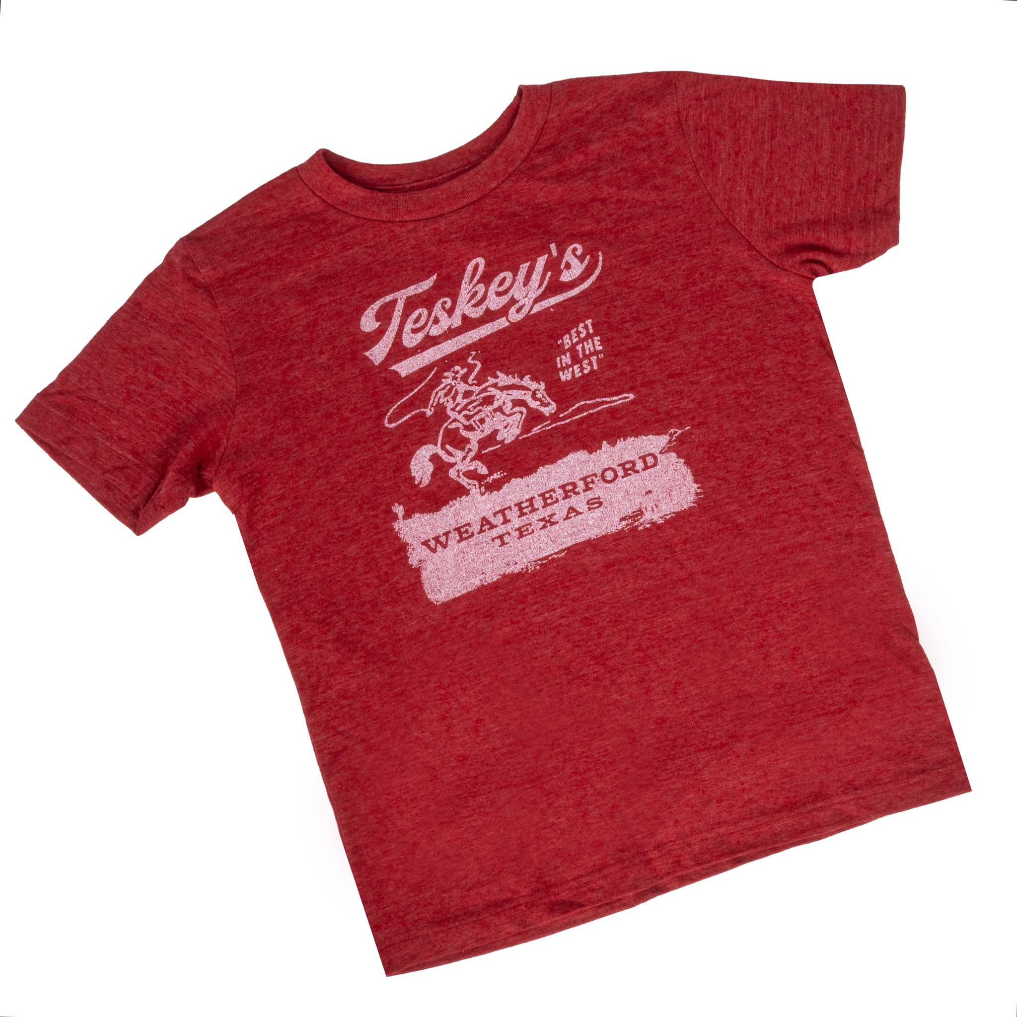 Teskey's Youth Bronco Tee - Cardinal - Image 2