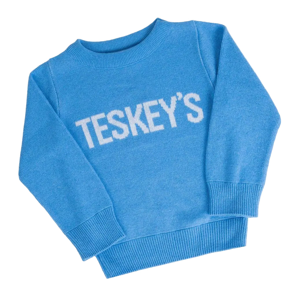 Teskey's Youth Crewneck Sweater - Hydrangea/White - Image 2