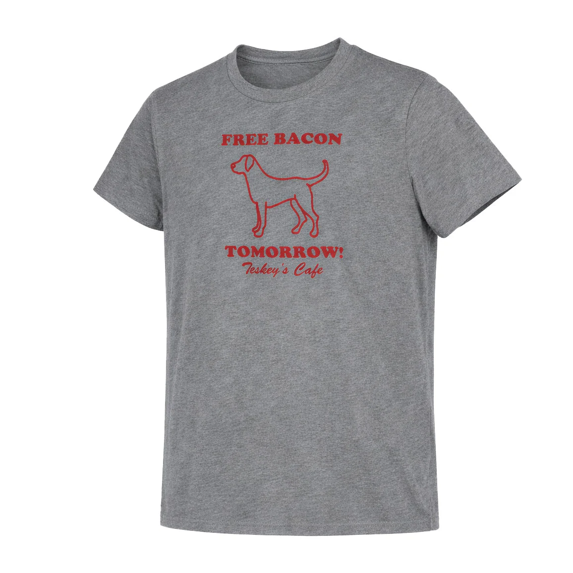 Teskey's Youth Free Bacon Tee - Aluminum Grey