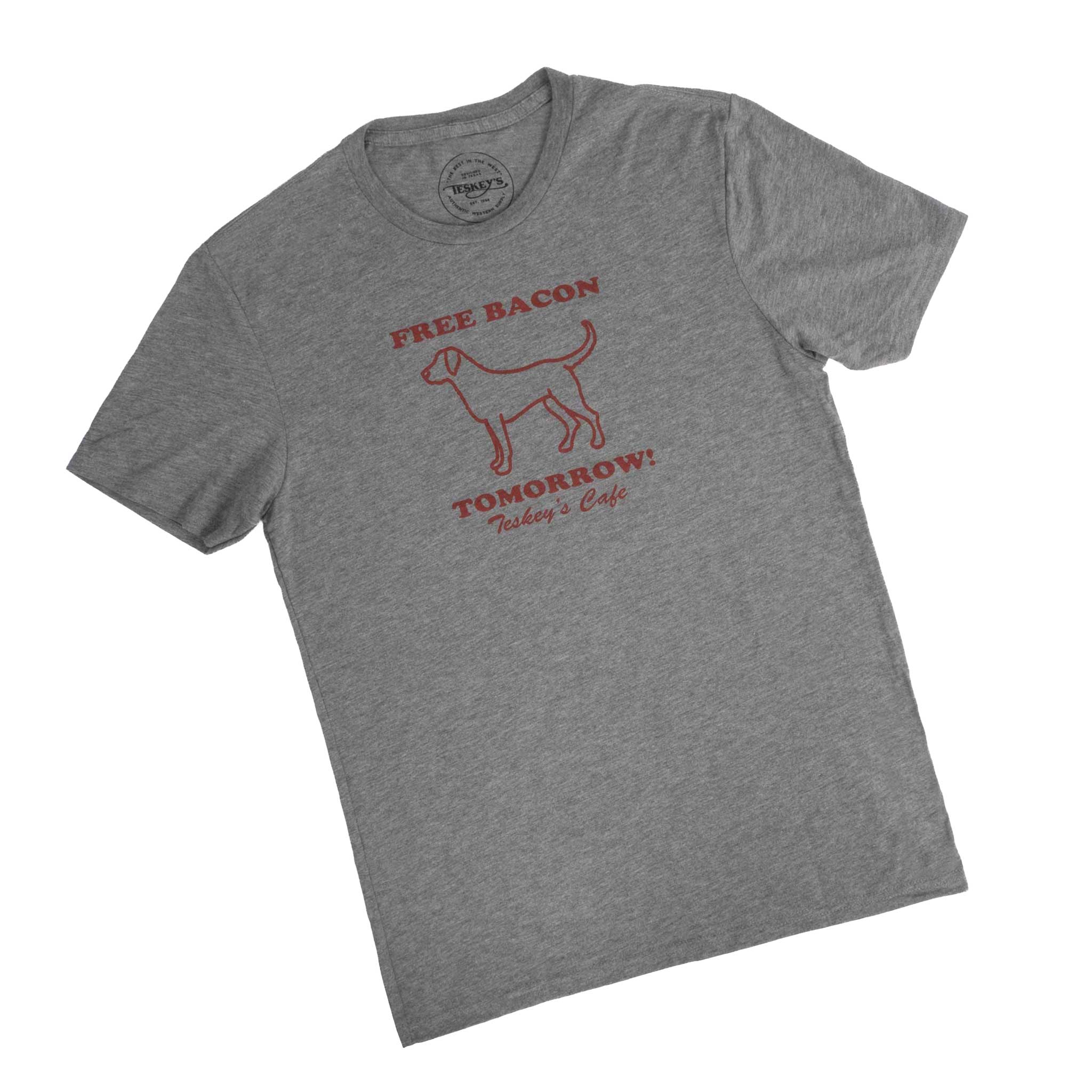 Teskey's Youth Free Bacon Tee - Aluminum Grey - Image 2