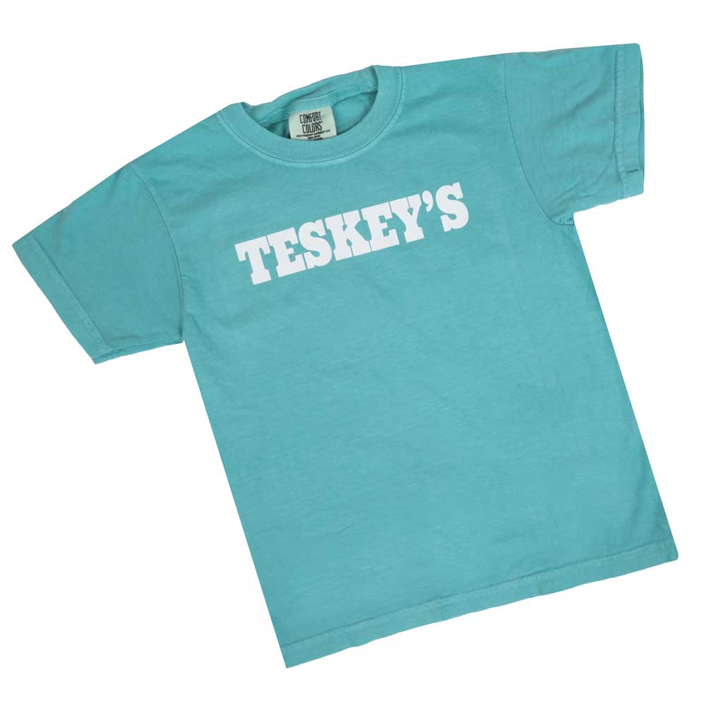 Teskey's Youth Plain Logo Tee - Island Reef - Image 2