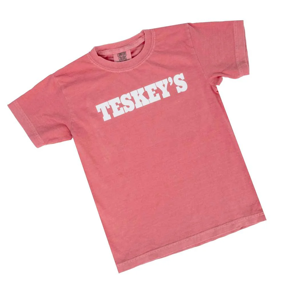 Teskey's Youth Plain Logo Tee - Watermelon - Image 2