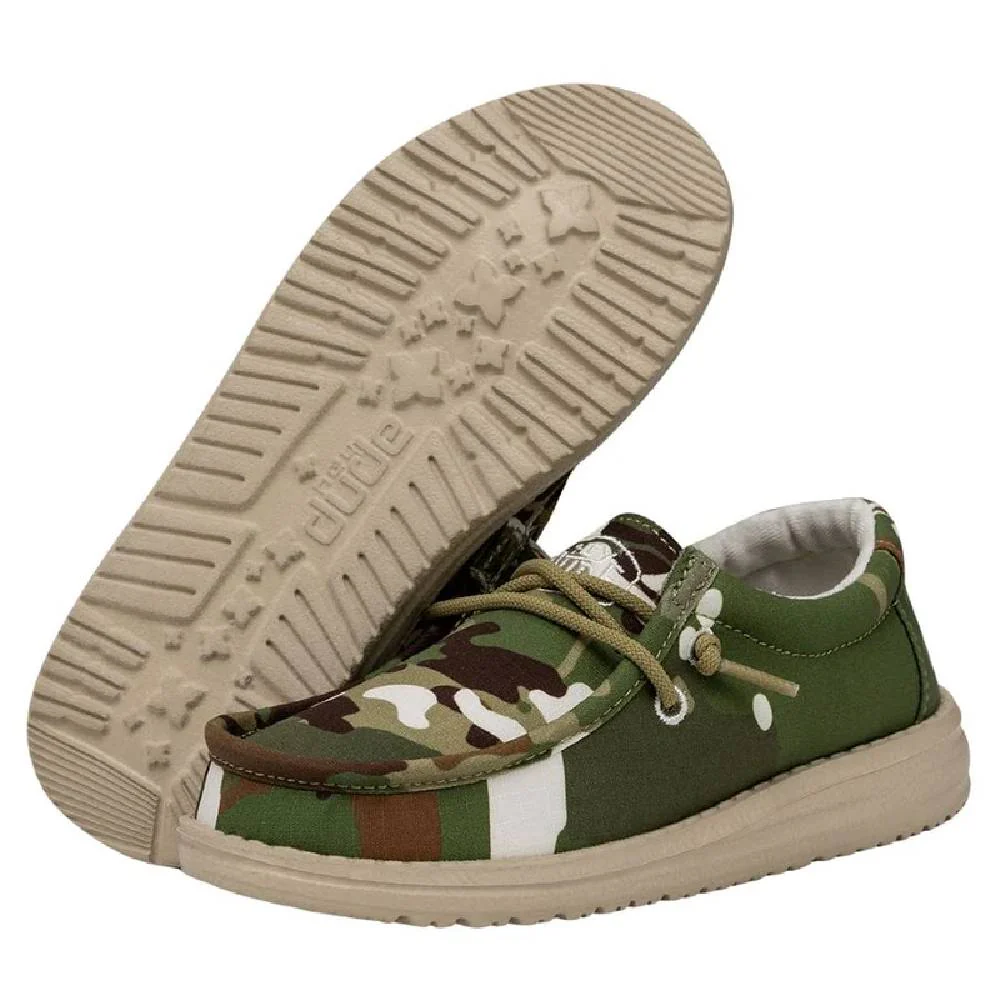 Hey Dude Youth Wally - Camo Multi - Image 5