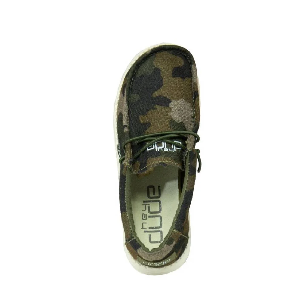 Hey Dude Youth Wally Linen - Camo - Image 2
