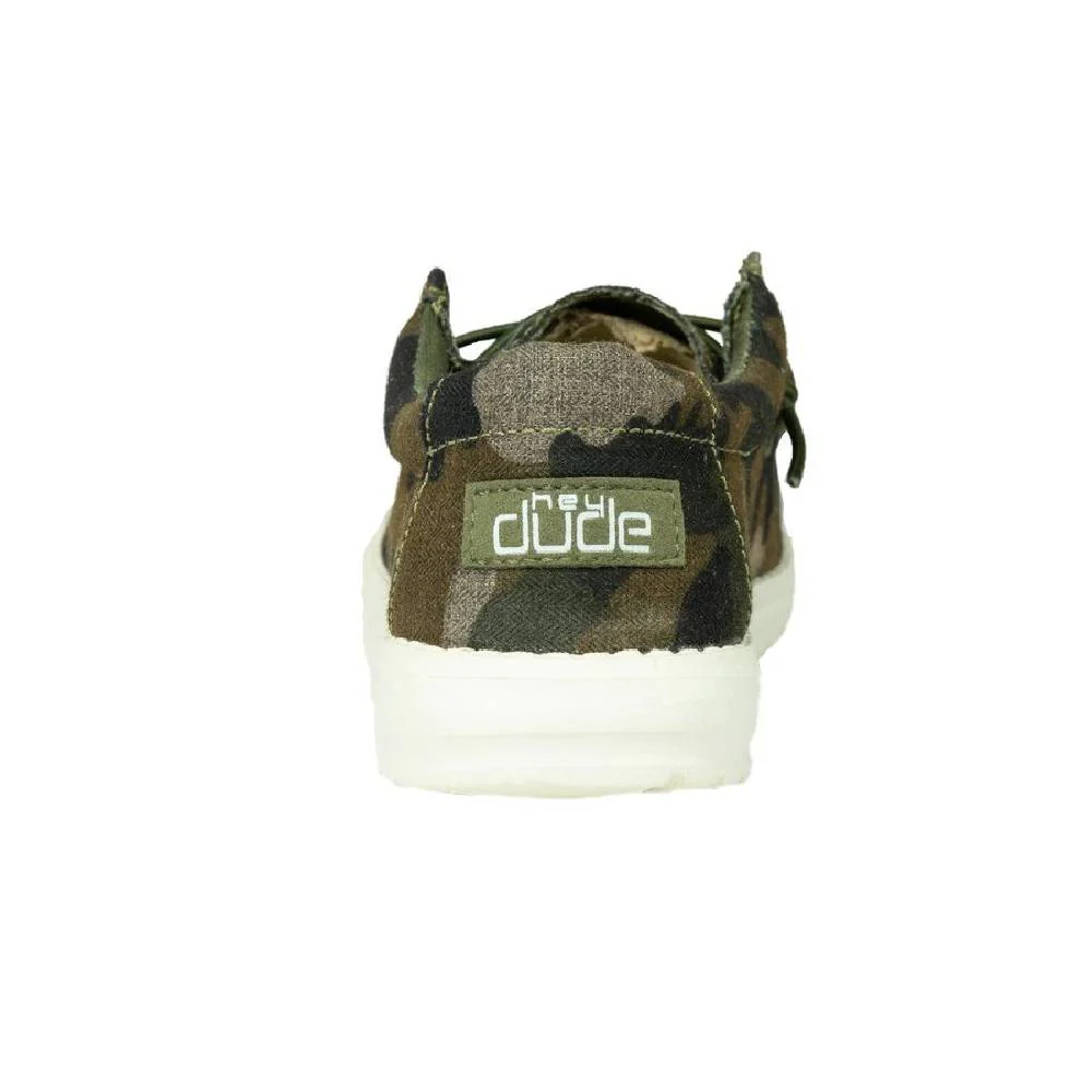 Hey Dude Youth Wally Linen - Camo - Image 3