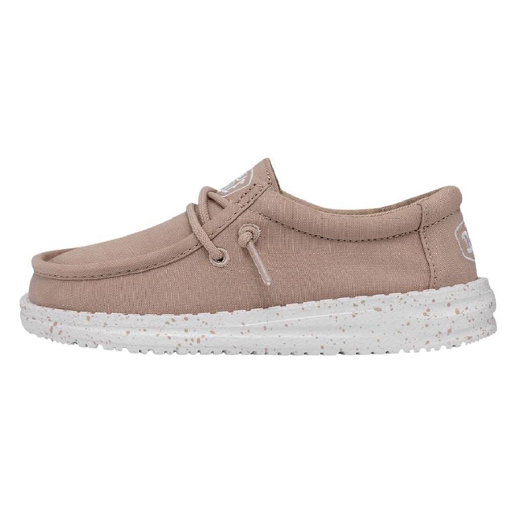 Hey Dude Youth Wally Slub Canvas - Tan