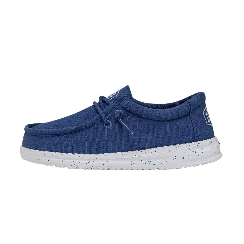 Hey Dude Youth Wally Slub Canvas - True Blue