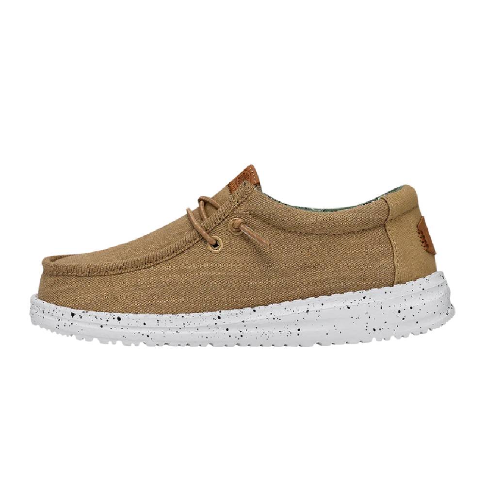 Hey Dude Youth Wally Washed Canvas - Walnut