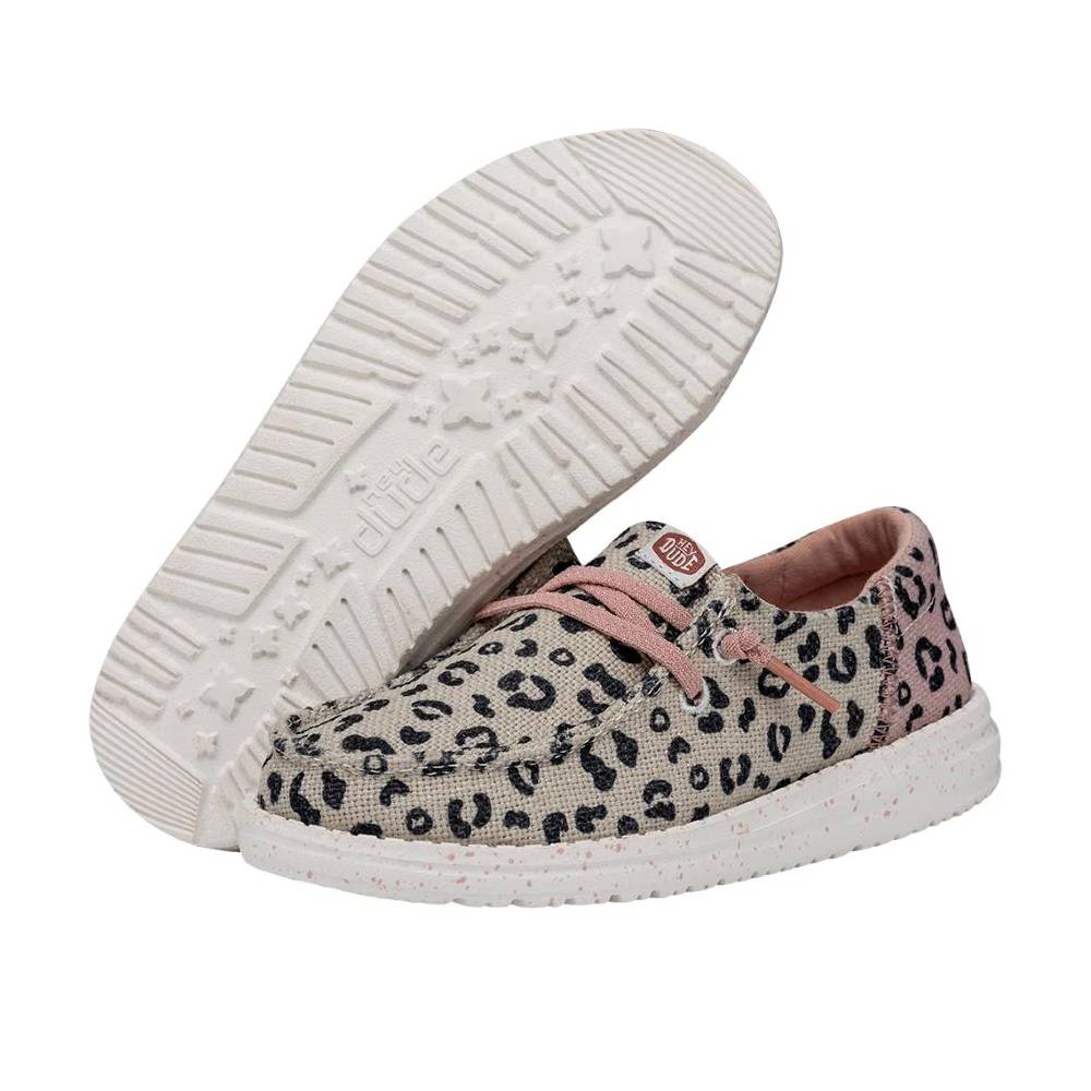 Hey Dude Kid's Wendy Funk Leo - Cream/Pink - Image 5