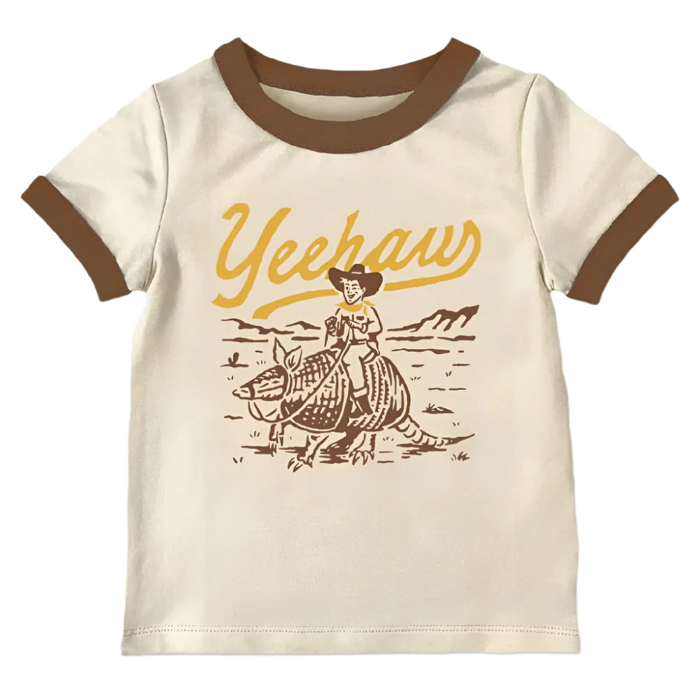 River Road Toddler Yeehaw Vintage Ringer Tee