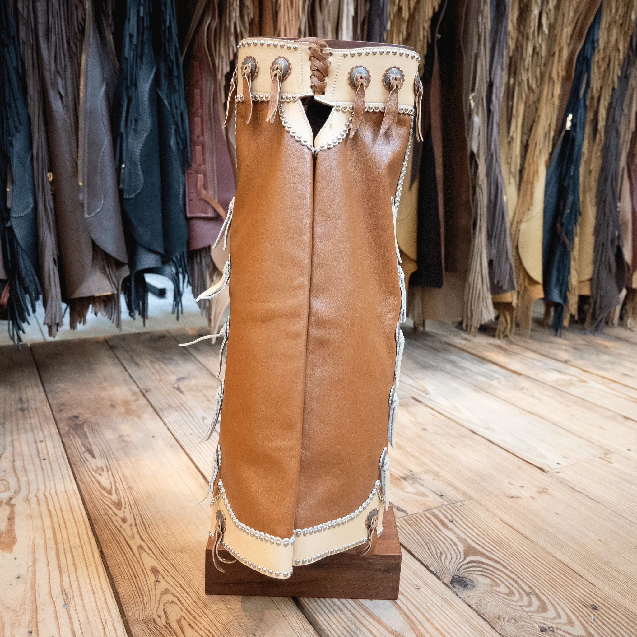 Vintage YLE Mini Decorative Chaps with Stand - Image 4